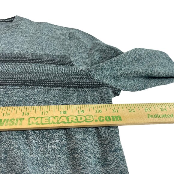 Smartwool Merino Wool Sweater Mens Large Gray Lightweight Long Sleeve Stripe - Picture 6 of 7